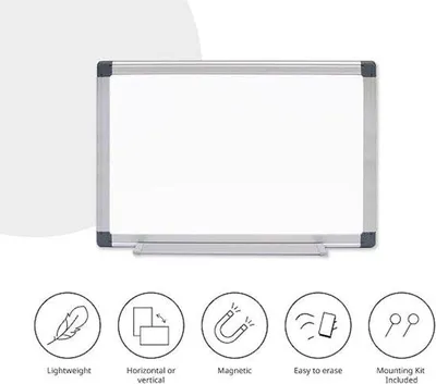 Produktbild von Famanu Whiteboard Magnetisch 60 x 45 cm - Hochwertige Schreibfläche