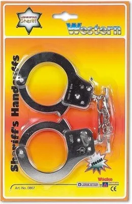 Produktbild von Handschellen m. Schlüssel auf Blister, 1 Stück