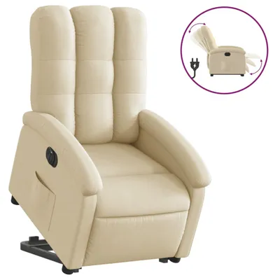 Produktbild von vidaXL Relaxsessel mit Aufstehhilfe Elektrisch Creme Stoff