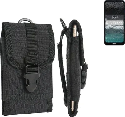 Produktbild von K-S-Trade Holster Handy Hülle kompatibel mit Nokia C21 Holster Handytasche Gürtel Tasche Schutz Hülle Robust Outdoor schwarz
