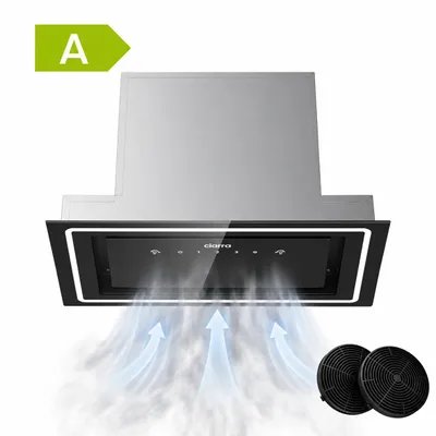 Imagen del producto de CIARRA Campana Extractora Integrada 52 cm, 454 m³/h, Clase A, Control Táctil y por Gestos, 3 Velocidades, Luz LED, Extracción/Recirculación,
