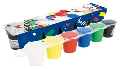 Produktbild von 6 Textilfarben / 6 x 40 g / 6 Farben