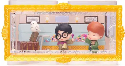 Produktbild von Wizarding World Harry Potter - Micro Magical Moments Multipack "Gleis 9 3/4" mit Harry Potter, Ron Weasley, Eule Hedwig und Setzkasten, Sammelfigur, Film & TV-Serien