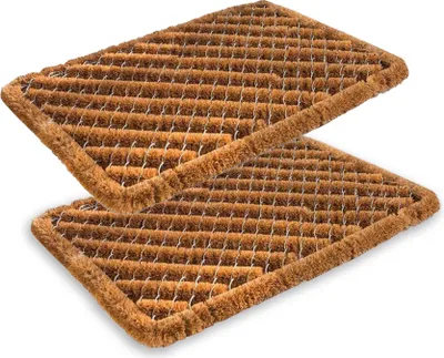 Zdjęcie produktu dla Wycieraczka Astra do użytku wewnątrz i na zewnątrz COCO BRUSH STANDARD ZESTAW 2 SZT. Naturalna 40 x 60 cm