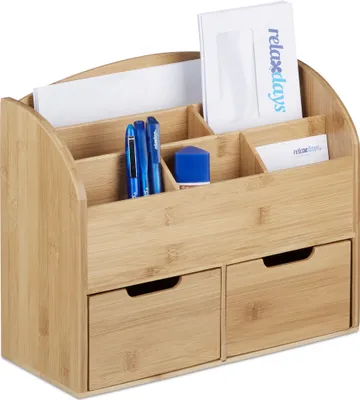 Obrázek produktu pro relaxdays 10020336_0 relaxdays Schreibtisch-Organizer braun