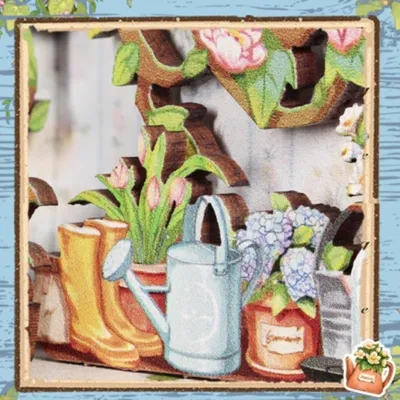 Productafbeelding van Baukasten Cutebee Anna's Blue Blossom CWGC211, hout, 16 x 16 x 20 cm