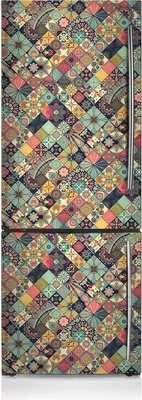 Produktbild von Magnete Küche Kühlschrank Kühlschrankmagnete 60x205 cm - Ethnisches Mosaik