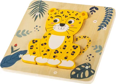 Obrázek produktu pro ZOPA Dřevěné puzzle malé, Leopard