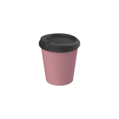 Image de Gobelet à café sans BPA "ToGo" 200 ml - Gobelet réutilisable au goût neutre - Gobelet Coffee-to-go 100 % recyclable avec fermeture sûre - rouge/noir raffiné