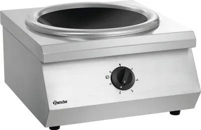 Produktbild von Induktionswok IW 80 Auftischgerät aus Edelstahl mit 370 mm Glas-Kochmulde, 8 kW