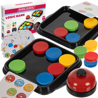 Produktbild von Memory- und Logikspiel Farben nach vorgegebenen Mustern unter Zeitdruck sortieren Gehirntraining Sortierspiel Montessori 24671