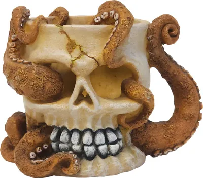 Produktbild von Nobby Aqua Ornaments Totenkopf MIT OKTOPUS 12,7 x 10 x 10,3 cm
