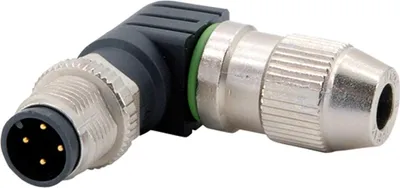 Produktbild von HARTING M12 Sensorsteckverbinder gewinkelt Stift Schneidklemmanschluss (IDC-Kontakte), Polzahl 4-polig Kabelabgang