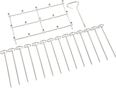 Produktbild von Spie?stand Frittyer Grill Rack Set Edelstahl vertikaler Grillrunde rotieren fr Ninja DZ201 Foodi 8 Quart