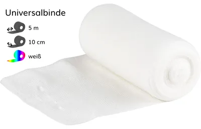 Produktbild von Lenkelast Universalbinde 10cmx5m einzeln verpackt, 10 St BIN