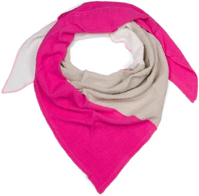 Produktbild von styleBREAKER Damen Musselin Dreieckstuch 3-farbig | Pastell Schal aus Baumwolle für Frühling & Sommer | Leichtes Dreieckstuch aus Musselin Stoff | Italy
