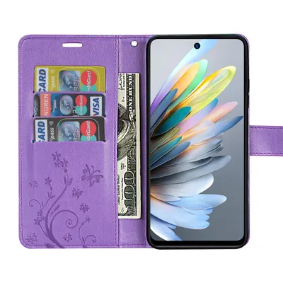 Produktbild von Hülle für ZTE Blade A75 Handy Tasche Handyhülle Hülle Schutzhülle Klapphülle Lila