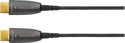 Produktbild von VivoLink Highspeed - HDMI-Kabel - HDMI männlich zu HDMI männlich - 5 m - Glasfaser - Schwarz - geformt, unterstützt 4K 60 Hz (4096 x 2160)