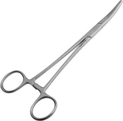 Image de Pince courbée - longueur : 20 cm - acier inoxydable