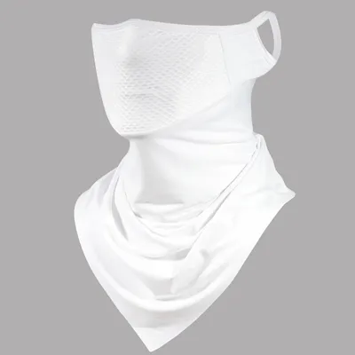 Imagen del producto de Gorro transpirable para exteriores, de seda para el invierno, con protección solar, ideal para montar a caballo, color blanco