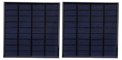 Imagen del producto de 2 paneles solares, módulos de carga de batería solares de 9V y 2W (corriente continua)