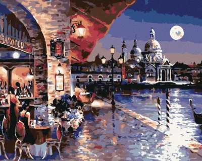 Produktbild von Zuty - Malen nach Zahlen - VENEDIG NACHTS, 40x50 cm, ohne Keilrahmen