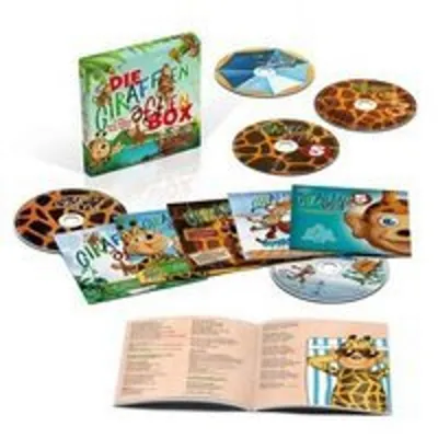 Produktbild von Die Giraffenaffen Box-5 CDs mit Songs und Texten
