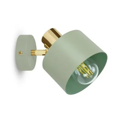 Zdjęcie produktu dla LUXOLAR Kinkiet regulowany w kolorze szałwiowym – minimalistyczna lampa ścienna LED E27 – nowoczesna lampa ścienna i sufitowa do salonu, sypialni