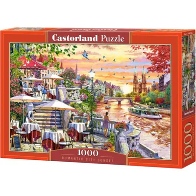 Obrázek produktu pro Puzzle 1000 dílů Romantický západ slunce v městě 104956 Castorland