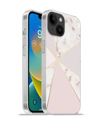 Produktbild von MuchoWow® Handyhülle Schutzhülle Hülle für Apple iPhone 14 - Softcase Marmor - Gold - Rosa Silikon Softcase Handy Hülle - Mobiltelefonhülle