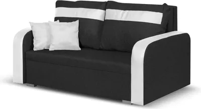 Produktbild von 2-Sitzer-Sofa mit Schlaffunktion CONDI - Dunkelgrau/Weiß
