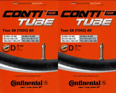 Produktbild von 2x Continental Tour 28 all Schlauch 28 Zoll DV (32/47-622) (32/42-630/635) DV40
