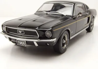 Produktbild von KK Scale 181393 Ford Mustang GT Fastback 1968 schwarz 1:18