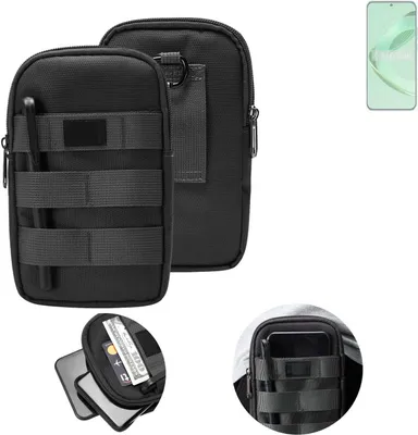 Produktbild von K-S-Trade Holster Gürtel Tasche kompatibel mit Huawei nova 11 Handy Tasche Schutz Hülle dunkel-grau viele Fächer, 1x