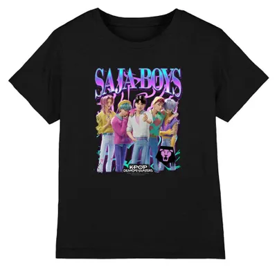 Productafbeelding van K-Pop Demon Hunters - "Saja Boys" T-shirt voor kinderen, model TV43830 (128), zwart