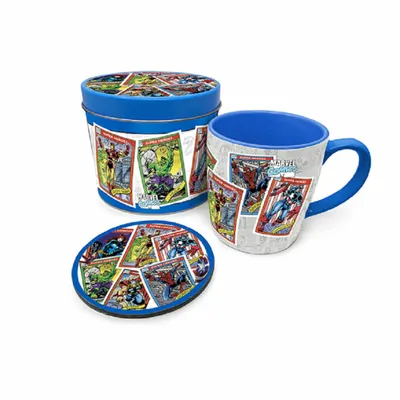 Imagen del producto de PYRAMID - Lata regalo taza + posavasos Marvel