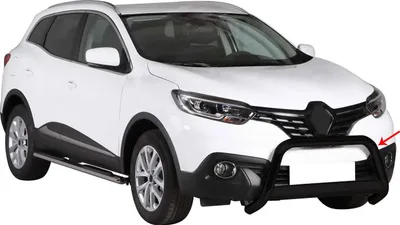 Image de Pare-buffle Avant pour Renault Kadjar 2015-2018 63 mm en Acier Noir