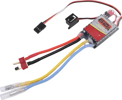 Obrázek produktu pro ESC Vhodný pro 540 550 380 370 RC Car Boat Brushed Motor 60A Elektronický regulátor rychlosti s T-konektorem