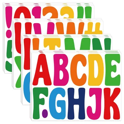 150 Buchstabenaufkleber, 12 Bögen, 10 cm, wasserdicht, Vinyl, selbstklebend