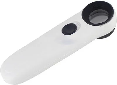 Produktbild von Handheld Vergrootglas mit Doppellicht für Lesen und Schmuck - Ideal für Münzen, Insekten, Steine, Karten und Kreuzworträtsel.