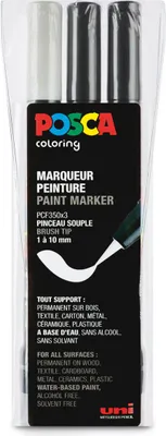 Immagine prodotto di marcatore a pigmento uni-ball POSCA PCF-350, confezione da 3 pz