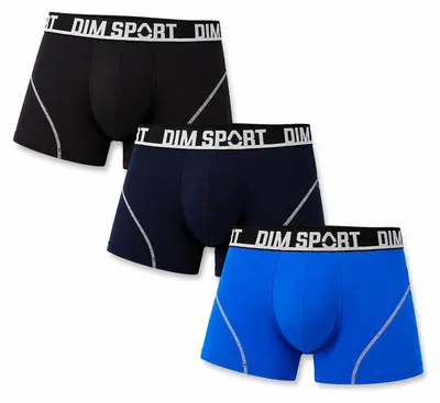 Produktbild von DIM Pack-3-Boxershorts aus atmungsaktivem Stoff D08EW für Herren, bequemes und vielseitiges Design für Herren