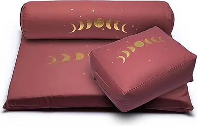 Productafbeelding van Meditatieset 6 Maanstanden Biologisch Katoen (ocs) - 65x65x5 Cm; 5309g