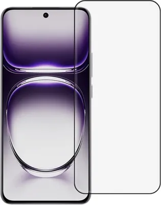 Produktbild von OPPO Reno12 Displayschutz - Full-Cover Panzerglas - Fingerprint Unlock - Schwarz