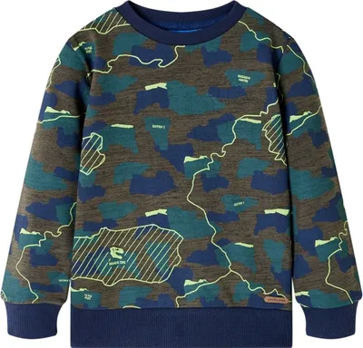 Produktbild von Kinder-Sweatshirt Dunkles Khaki Melange 128