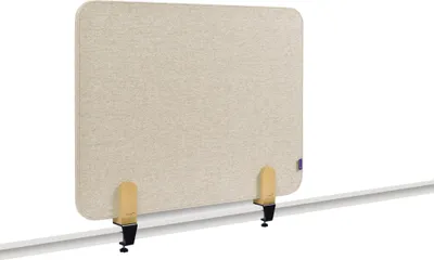 Produktbild von Legamaster ELEMENTS Tischtrennwand akustik 60x80cm beige Klammern, Schreibtisch-Trennwand, Beige, 600 x 21 mm, Stoff, Klemme, 4,8 cm