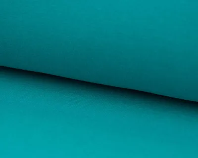 Produktbild von Sweatstoff Meterware Bio Soft dünn uni Petrol 1,5m