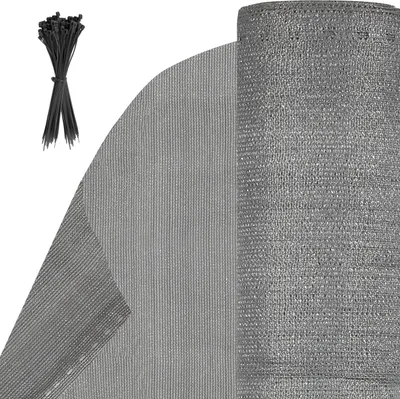 Produktbild von TolleTour Garten-Sichtschutz Zaunblende HDPE-Zaunblende Sichtschutz 1*10m grau