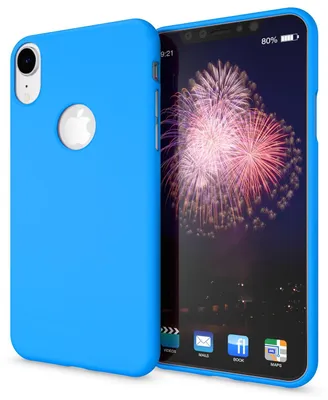 Produktbild von NALIA Handyhülle für Apple iPhone XR, Ultra-Slim Hülle Silikon Neon Case Cover Blau