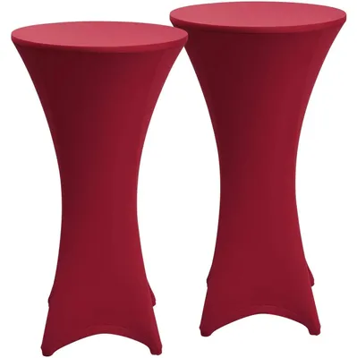 Produktbild von Beautissu Stretch Stehtisch Bistrotisch Husse, Ø80cm, Bordeaux, 2er Set